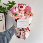 Cartoon Strawberry Bear Doll Flower Bouquets Strawberry Bear Flower Bouquets for