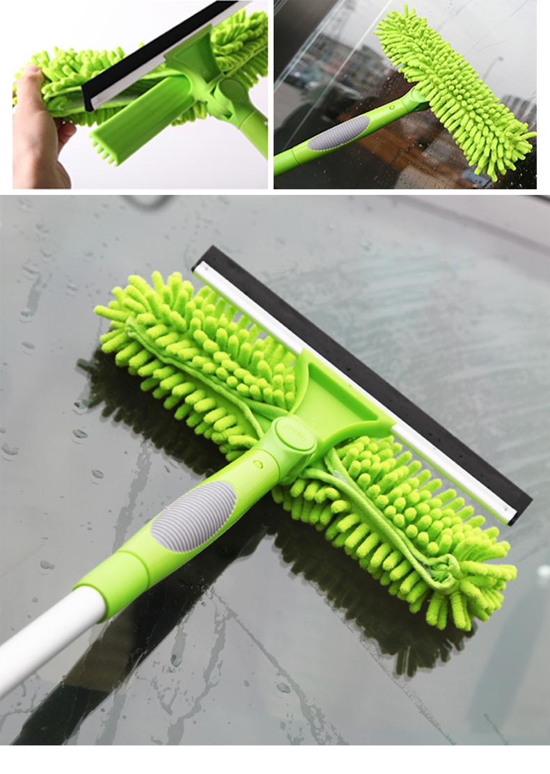 Aluminium Glass Cleaning Brush Window Cleaner Rotatable Telescopic Housekeeping