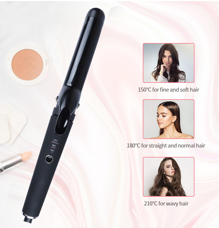 MeStar 240V Professional Hair Curler , Ceramic 1.25 In Curling Wand