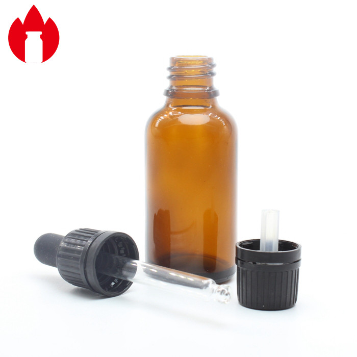 50ml Amber Essential Oil Glass Bottle Soda Lime Glass
