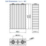 Long Lasting 3.2Volt 200Ah LifePo4 Battery Cell For 48V Solar Energy Storage