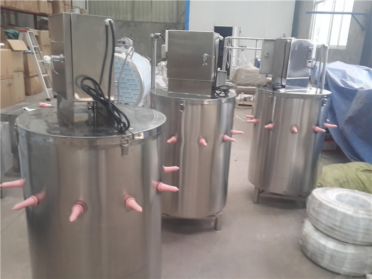Material 304 Stainless Steel Calf Feeding Equipment with Rubber Nipples for Newborn Calves