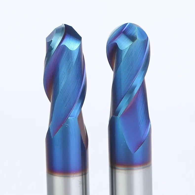 HRC 65 R1.5*3*6*3*50 Dia TiAISiN Coated 2 Flutes Carbide Ball Nose End Mill Cutter