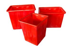 Wholesale Solid Durable Paper Recycling Bin , Plastic Kitchen Waste Bins In Red Color from china suppliers