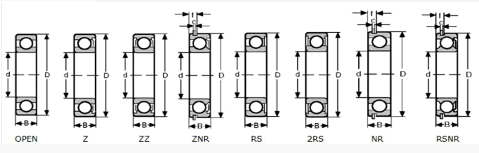 Deep Groove 6005 6003 2RS Bearing Carbon Steel Material ISO9001 Approved