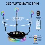 Stabler Strong Metal and Tempered Glass 360 Degree Camera Photo Booth for Indoor