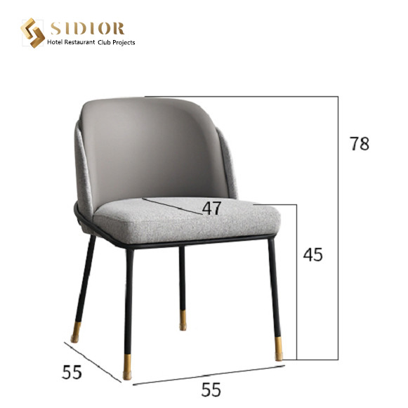Restaurant & Hotel Dinning Chair, Lobby Chair, Canteen Chair, PU Leather Chair, Stainless Steel Legs