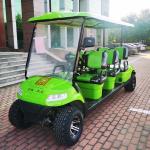 Green 6 Person 35 Mph Electric Golf Cart Club Car ODM OEM lead-acid battery