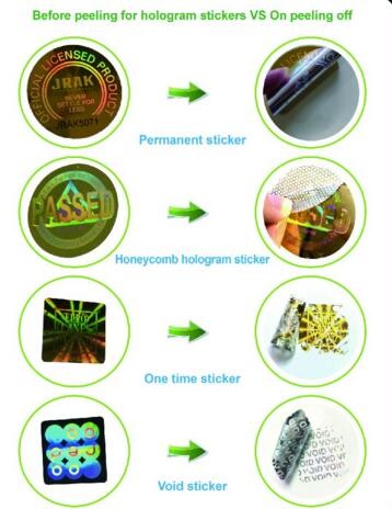 CMYK Printing Oilproof Gold Hologram Vial Label For 10ml Bottle