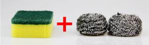 Wholesale Stainless Wire Dish Cleaning Sponge , Strong Water Absorption Dish Washer Sponge from china suppliers
