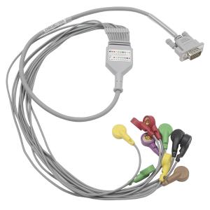 Wholesale MEIGAOYI ECG Holter Cable 15pin Ecg Lead Wire 10 Lead Snap from china suppliers