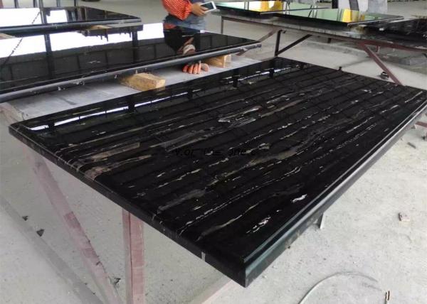 Silver Portoro Silver Dragon Black Marble Slab Countertop For Marble Kitchen