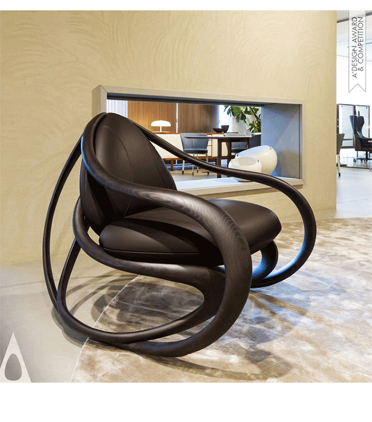 Black Walnut Recliner Armchair Balcony Lazy Chair Leisure Solid Wood Chair