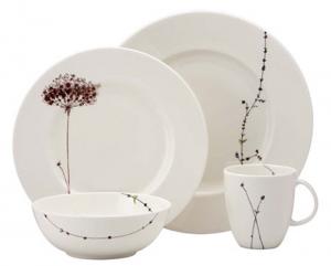 China Basic Round Ceramic Dinnerware Sets 16pcs , Decal Printing Home Porcelain Dinnerware on sale