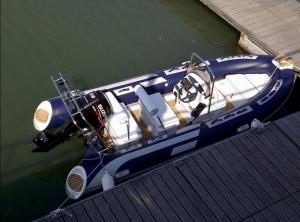 Wholesale Orca Hypalon Tender Small Rib Boat Dark Blue Chemical Resistance With 316 SS Light Arch from china suppliers