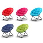 Padded Cushion Moon Saucer Leisure Steel Camping Chair