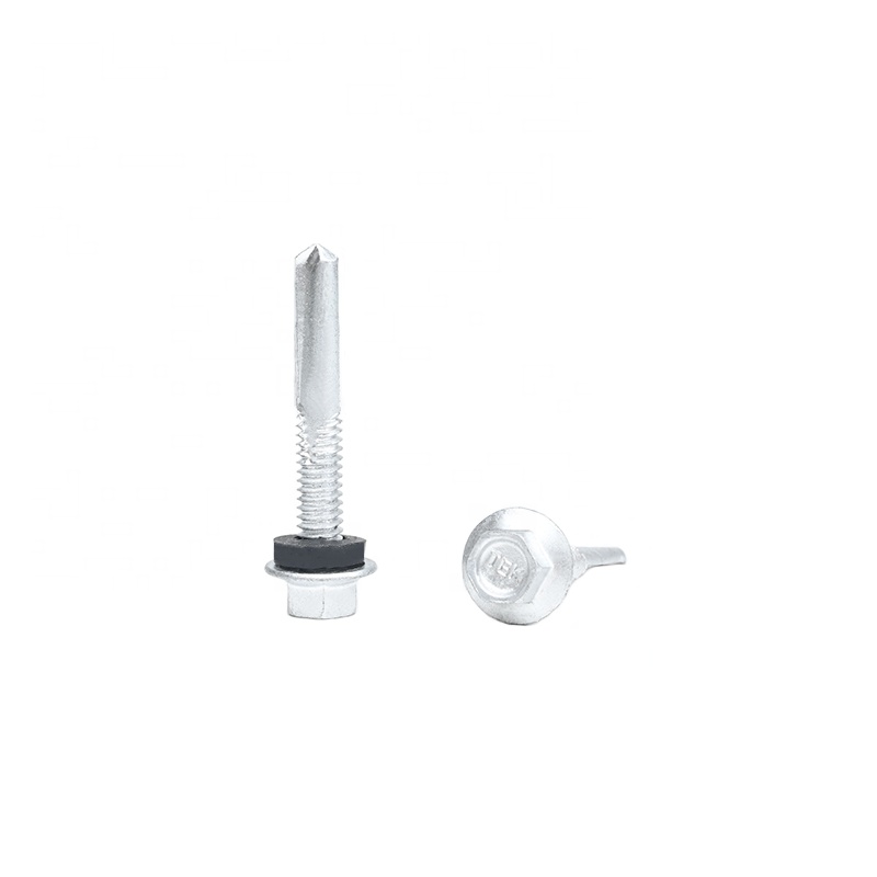 Ruspert Finish Self Tapping Screws Hex Heads Waterproof Screw With Rubber Washer