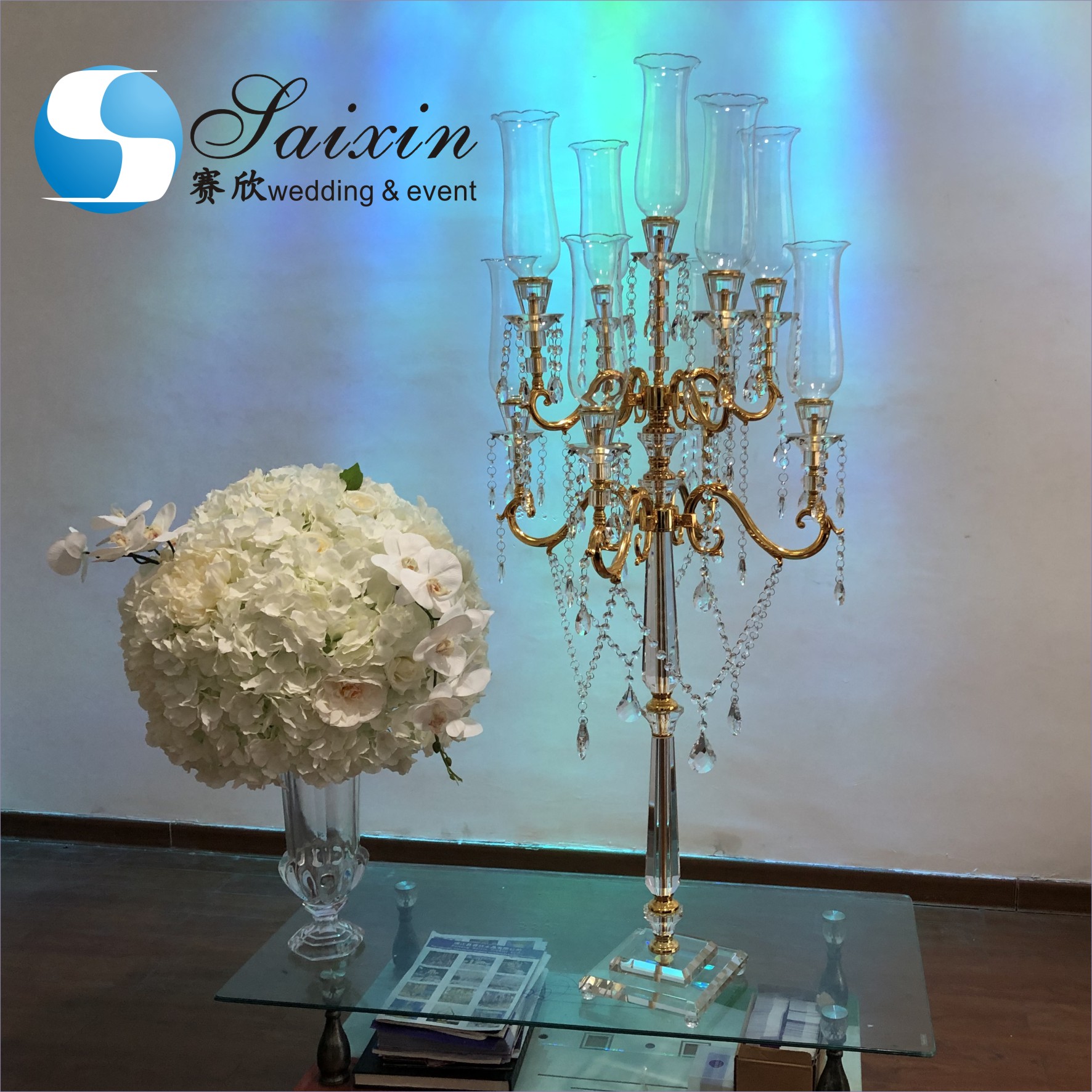 25 Arms Gold Metal Candelabra Candle Holder Holder Stand