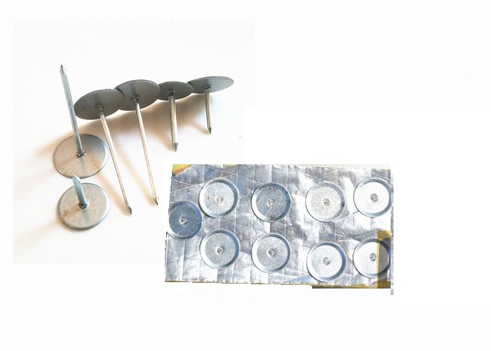 Galvanized Steel Cupped Head Stud Welding Pins for Duct Liner 30mm 38mm