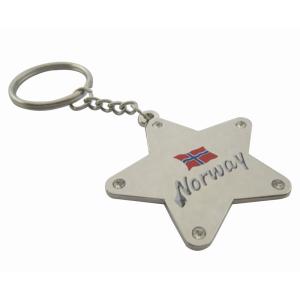 Wholesale Promotional Pentagram keychain Metal logo customized great gifts from china suppliers