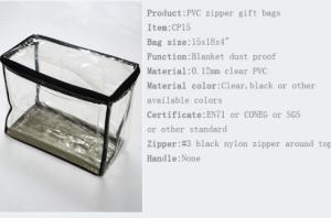 Wholesale Woven Labels Printing PVC Gift Packaging Bags Customized Logo With Zipper from china suppliers