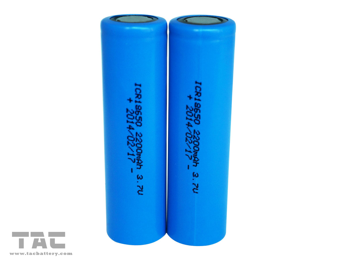 3.7V 18650 2200mAh Lithium Ion Cylindrical Batteries cells