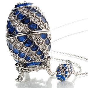 Wholesale Decorative Earring Ring Trinket Box Holder Box Hand Enamel Easter Egg jewelry box Style Hinged Jewelry for Home Ornament from china suppliers