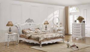Wholesale Oak Luxury European Bedroom Furniture Antique King Bedroom Set Super King Size Bed from china suppliers