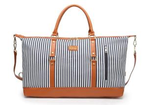 Wholesale Ladies Weekend Waterproof Camping Bag Antiwear Canvas With PU Leather Strap from china suppliers