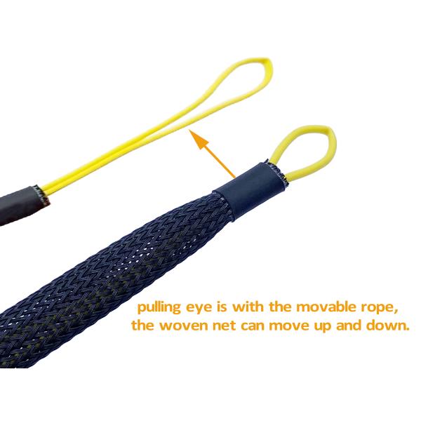 Armored Fiber Optic Patch Cord LC/APC/-LC/APC with Pulling Eye Rope Blue LSZH G657A1