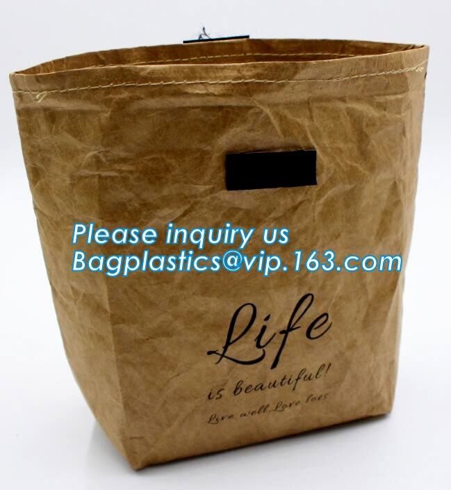 Cheap Lightweight Cheap Brown Custom Made Print Logo Water-proof Tyvek Paper Tote Shopping Bageco reusable promotion gif