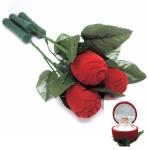 Ceremony Promotion Jewelry Velvet Box Red Rose Shaped With Fast Flashing LED