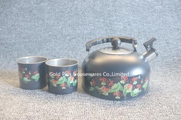 OEM customized flower painting stainless steel tea pot high quality buzzing tea