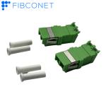 Single-Mode DX LC/APC Fiber Optic Adapter Without Flange PBT Material Quad Fiber