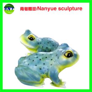 Wholesale outdoor garden large frog sculptures statues of fiberglass nature painting from china suppliers