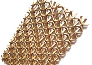 Wholesale PVD Rose Gold Stainless Steel Decorative Wire Mesh 1500mm W 3700MM L Panel from china suppliers