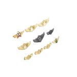 Zinc Alloy Aviation Air Force Pilot Badge Brooch with Gold Plating