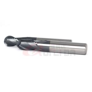 Wholesale 12mm Spherical Ball Nose End Mills For Steel Two Flutes 24mm from china suppliers