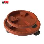 Brown Color Plastic Flower Pots Saucers Plant Pot Water Trays With Wheels