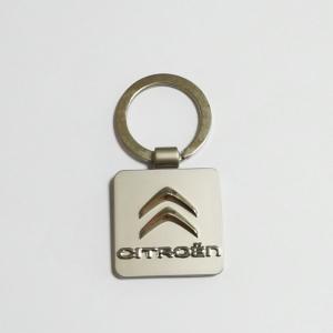 Wholesale Square Citroen VIP Promotional Metal Keychain With 27mm Flat Split Ring from china suppliers