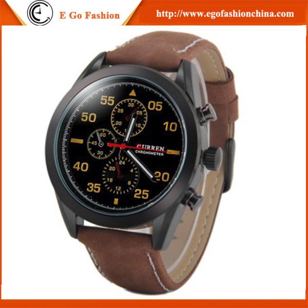 Brown Leather Watch Vintage Watches Man Business Watch Quartz Analog Watch