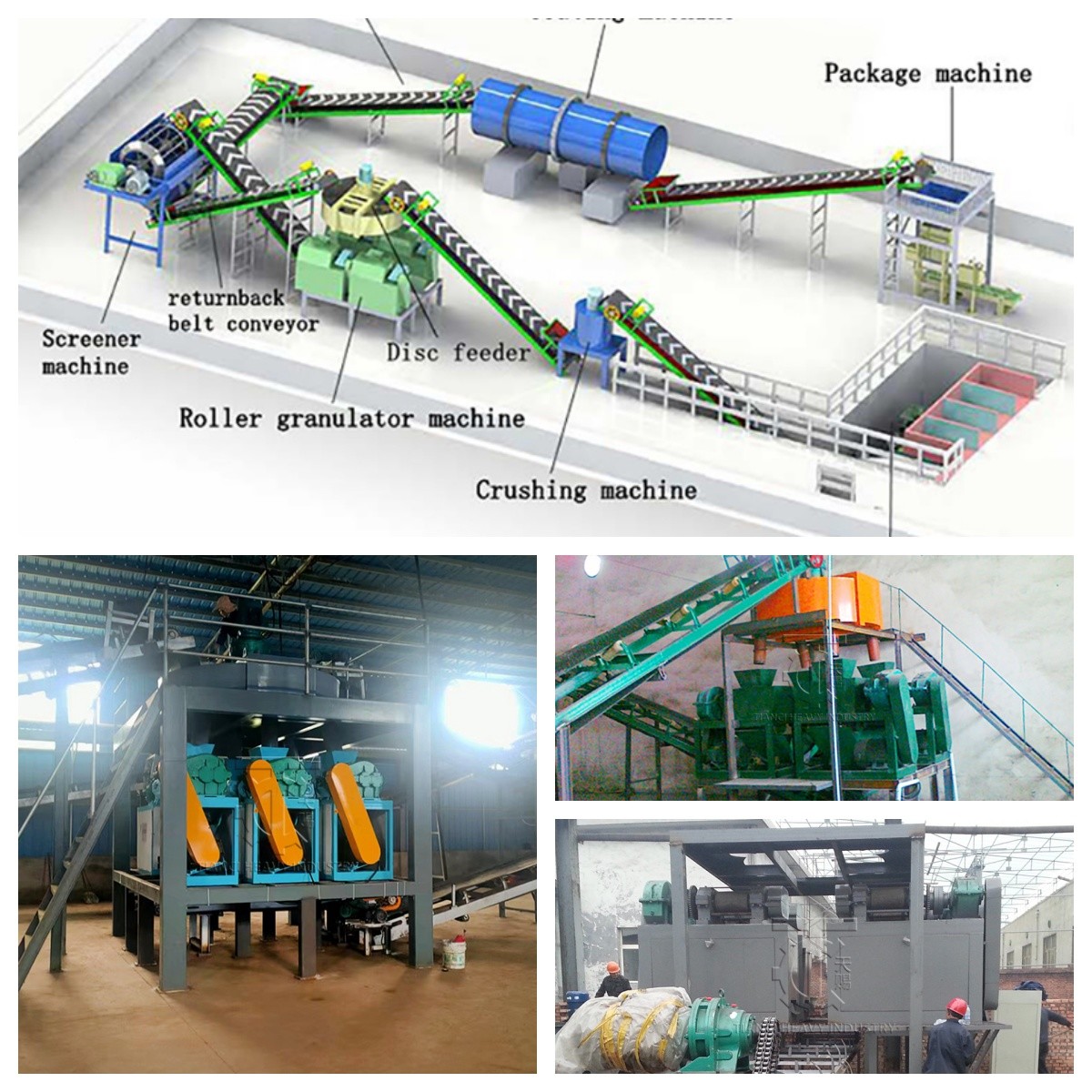 NPK Fertilizer Granulation Production Line Bentonite Roll Press Granulator Production Line