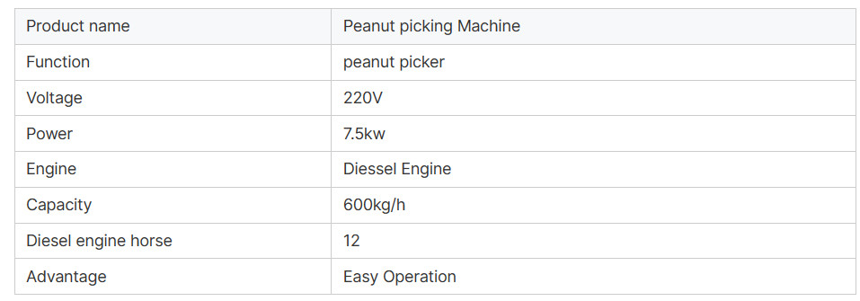 OEM Peanut Picker Machine 7.5kw Groundnut Combine Harvester
