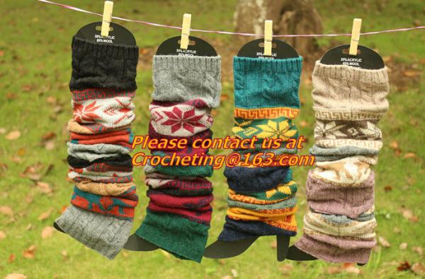 girl deer snowflake jacquard knit boot socks wood feel casual wool acrylic,