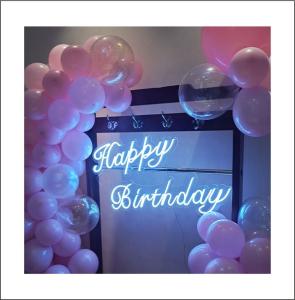Wholesale Acrylic Wall Mounted Neon Light Happy Birthday Sign Low Consumption from china suppliers