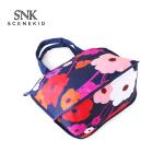 Large Capacity Flower Print Thermal Neoprene Lunch Tote