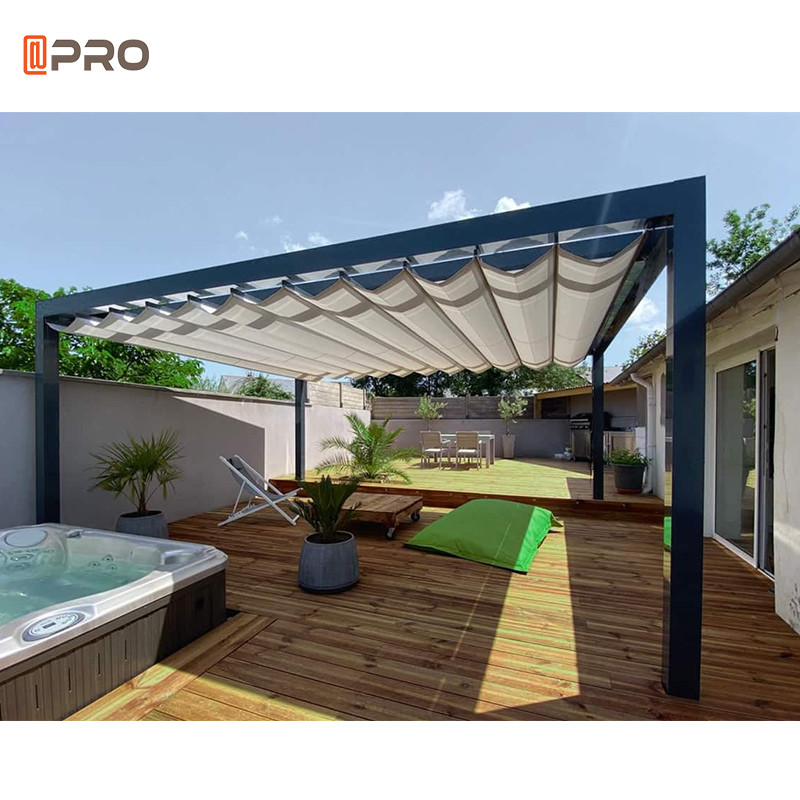 Automatic Aluminum Retractable Pergola Awning Roof System PVC Sail