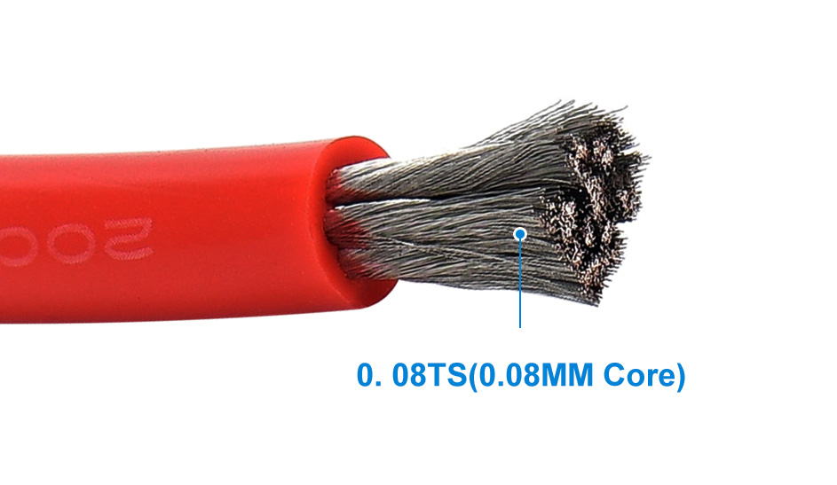 20CM-100CM 6AWG Silicone Wire UPS Battery Silicone Rubber Cable With Lug