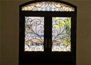 Wholesale Anti Rust Low E Iron Door Glass , Hot Dip Galvanized Double Entrance Doors from china suppliers