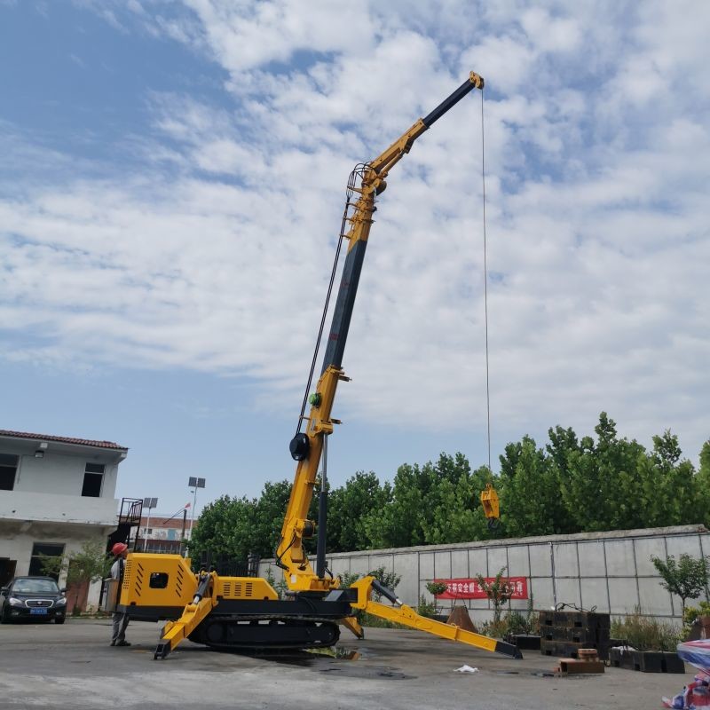8 Ton Electric And Diesel Powered Steel Spider Crane With 3 Year Warranty